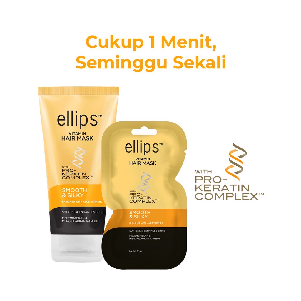 Jual ELLIPS Vitamin Hair Mask Sachet 20gr | With Pro Keratin Sachet ...