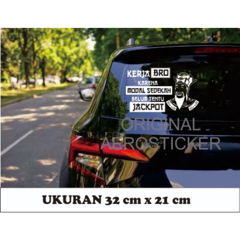 Jual Cutting Sticker Stiker Truk/Mobil Kakek Domino Higgs Kerja Bro ...
