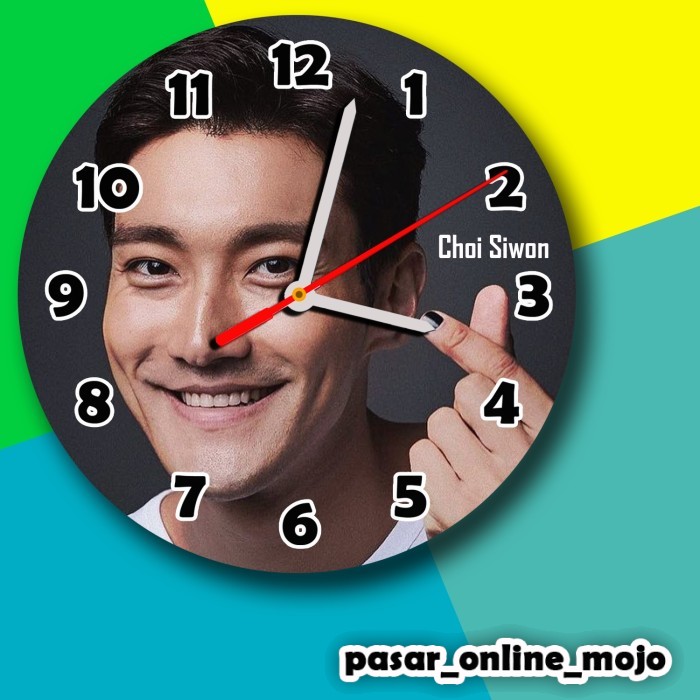 Jual POM Best Seller Jam Dinding ( Choi Siwon 8 ) Reques Suka Suka Shopee Indonesia