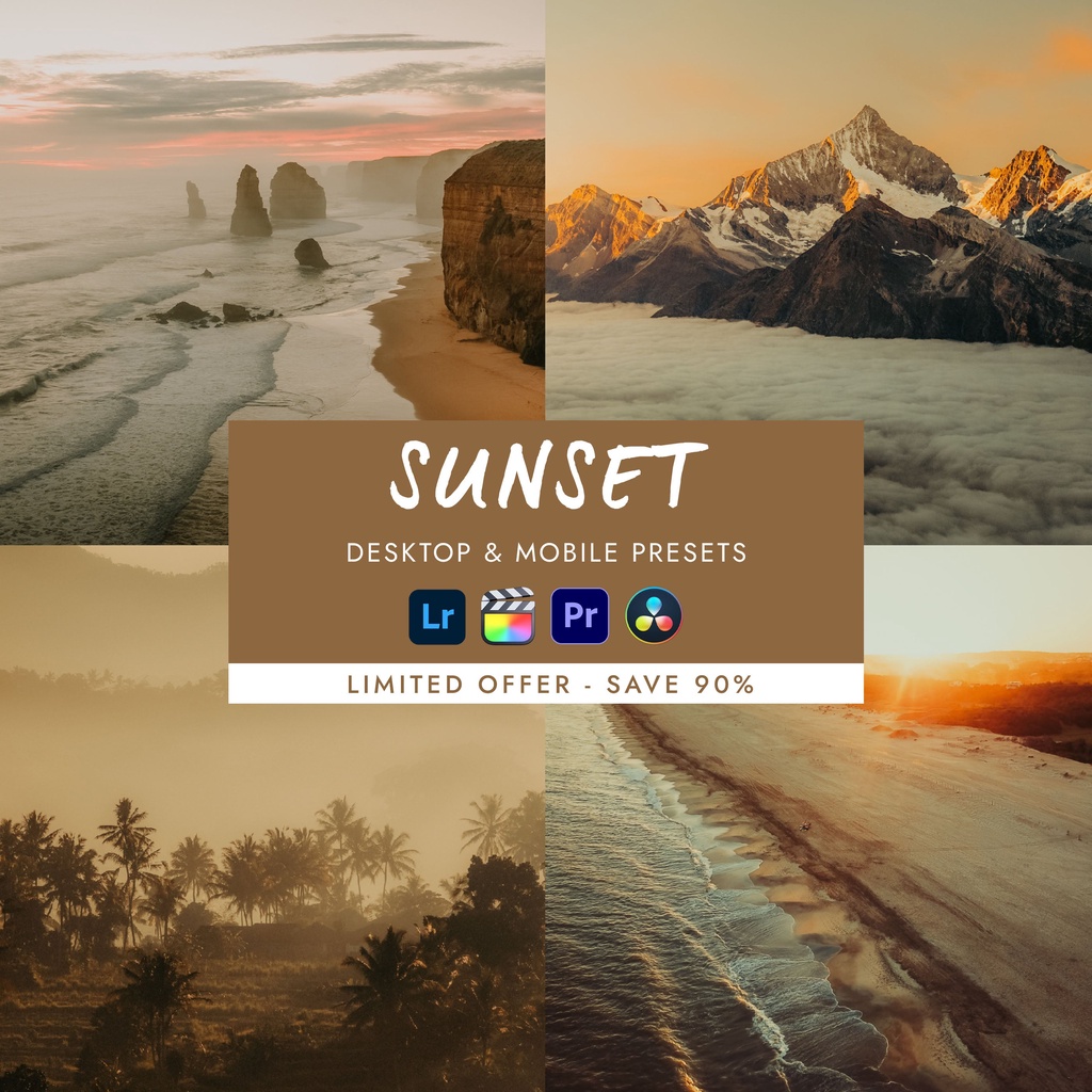 Jual Preset Lightroom Premium - 10 Sunset Moods + LUTs | Shopee Indonesia
