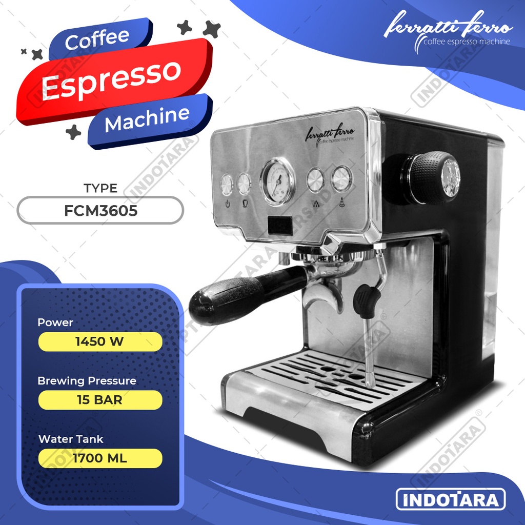 Jual Ferratti Ferro Espresso Machine FCM3605 | Shopee Indonesia