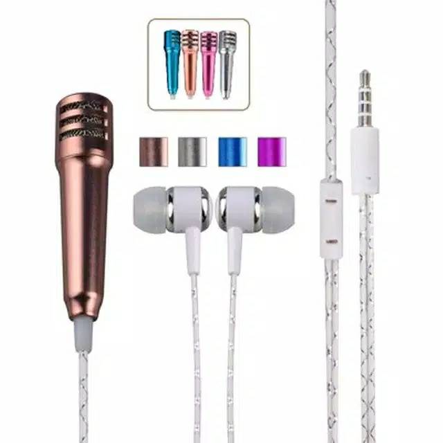 Jual Mic Smule Karaoke Headset Speaker Handsfree Microphone Mini Universal READY MAKASSAR Shopee Indonesia