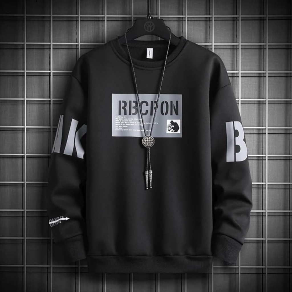 Jual Sweater Pria RBCPON - Sweatshirt Style Bahan Flece Tebal Dan ...