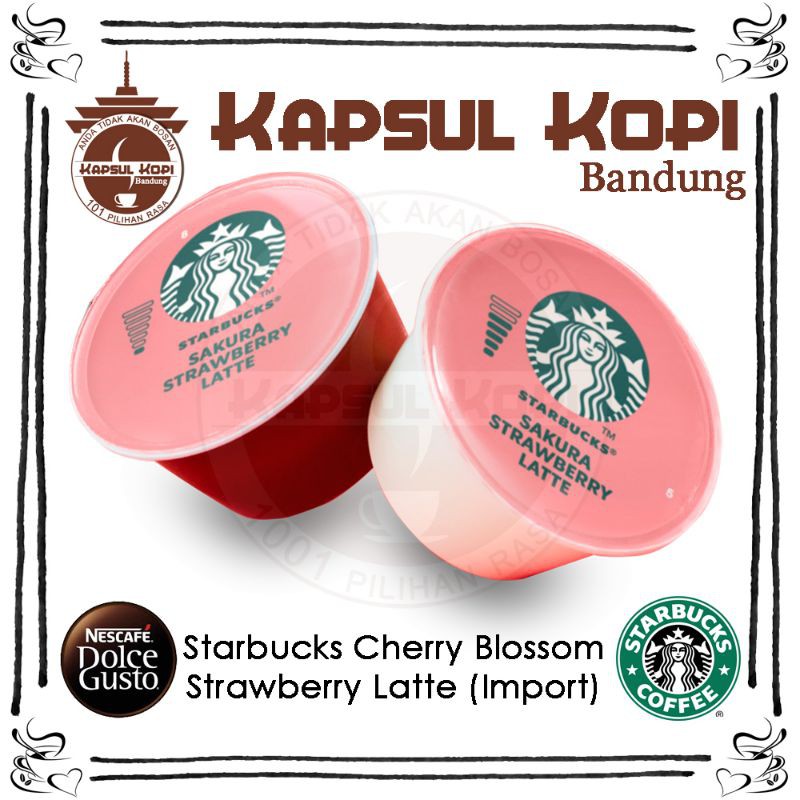 Starbucks Sakura Strawberry Latte Capsules for Nescafe Dolce Gusto