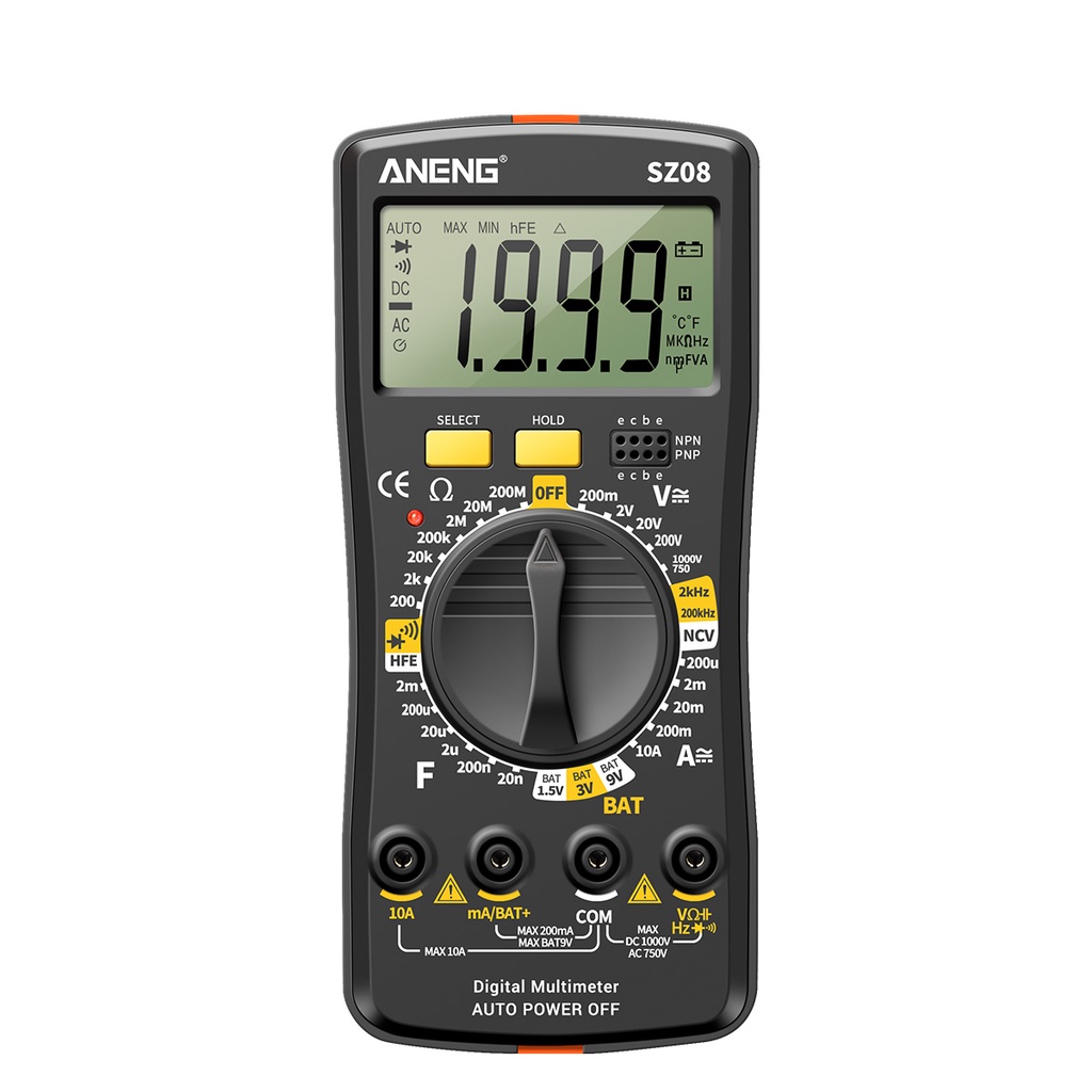 Jual Multimeter Digital Multitester ada NCV- ANENG SZ08 - Avometer AC ...