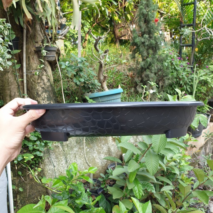 Jual Pot bunga BONSAI OVAL OV 08 BJP Budi Jaya Motif batu alam Pot ...