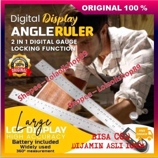 Jual Display Angle Ruler 2In 1 Digital Gauge Locking Function Digital ...