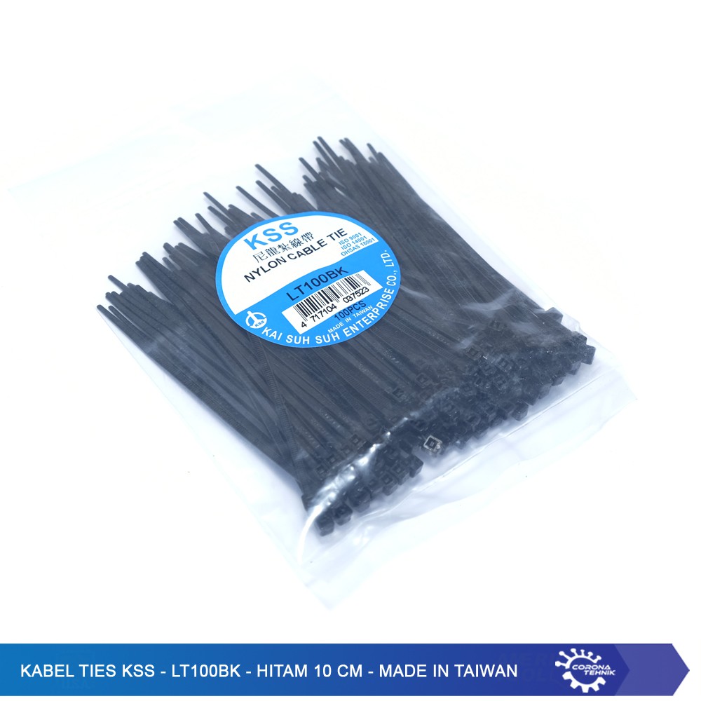 Jual Kabel Ties KSS - LT100BK - Hitam 10 cm - Made In Taiwan | Shopee ...