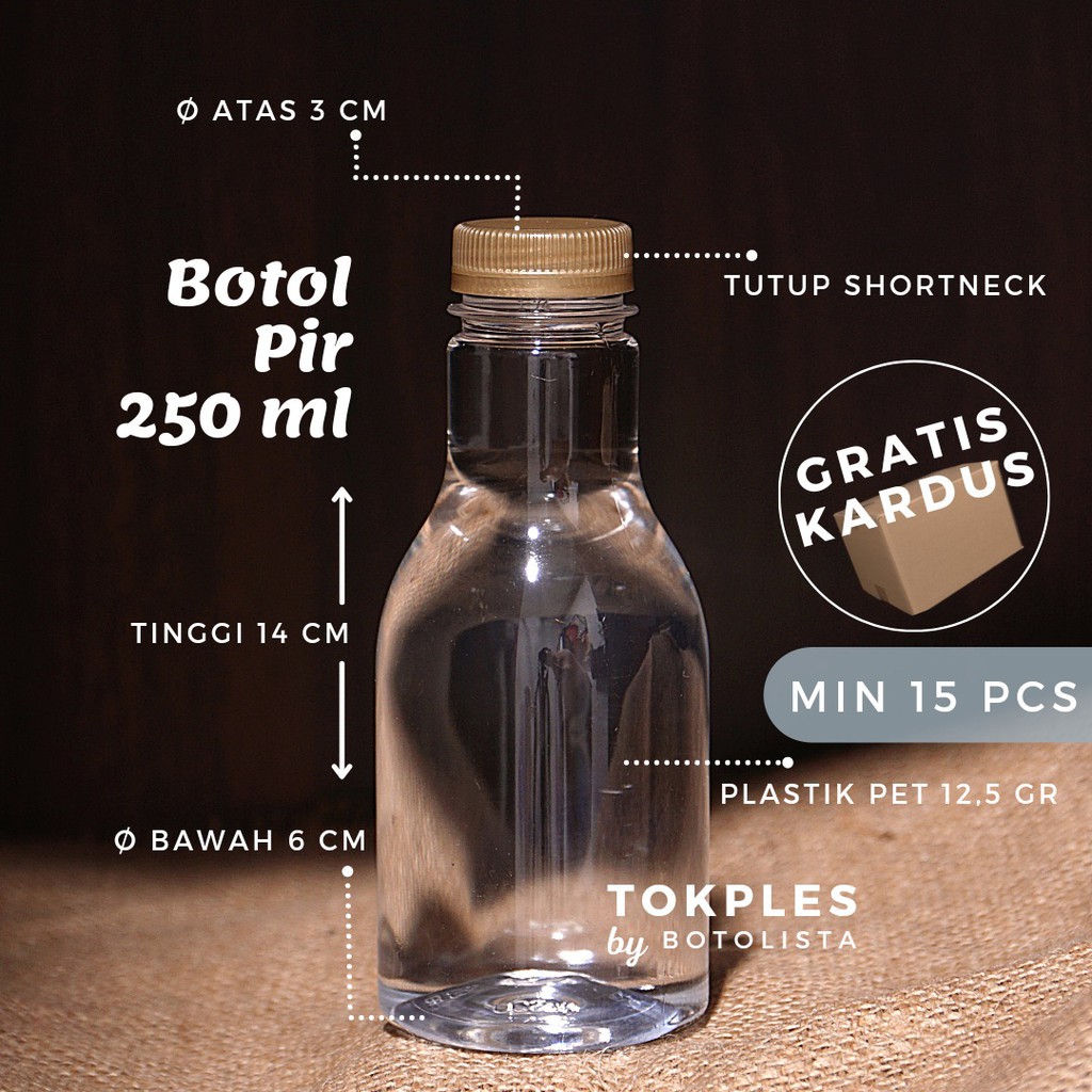 Jual 100Pcs-Botol Plastik 250 ml Botol Pir Murah. Botol Minuman ...