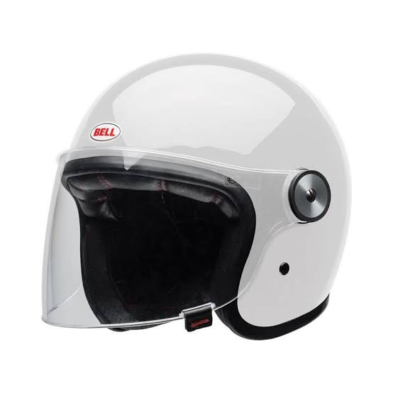 Jual BELL RIOT WHITE HELM MOTOR HALF FACE HELM RETRO VINTAGE BELL
