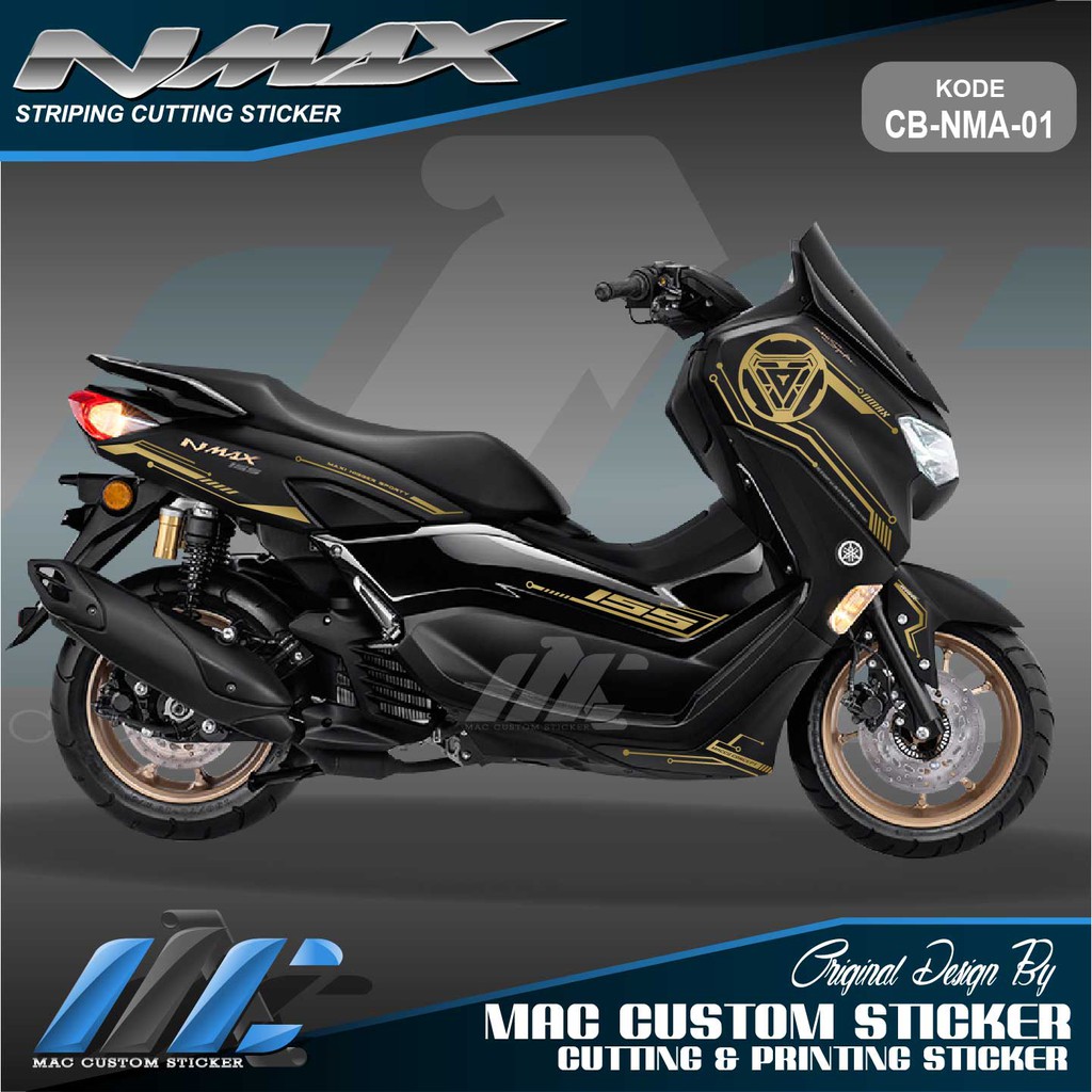Jual CUTTING STICKER NMAX NEW - STIKER NMAX 2020 - STIKER WARNA GOLD ...