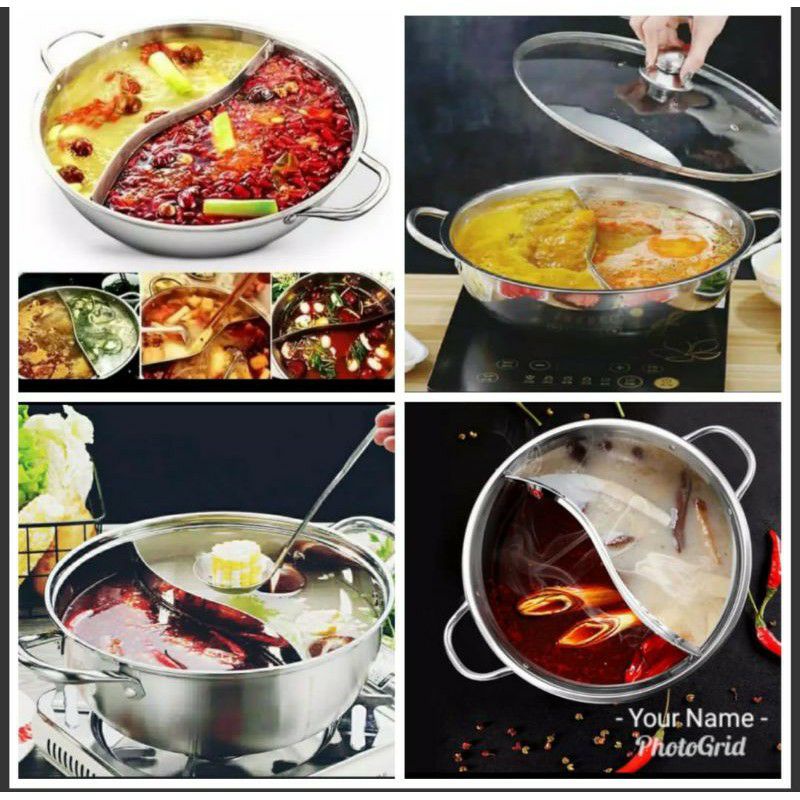 Jual Panci Hotpot Sekat Suki Shabu Stainless Pot N Panci Suki