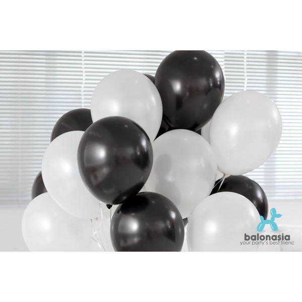 Jual Balon Latex Metalik Mix 30 pcs (hitam, putih) | Shopee Indonesia