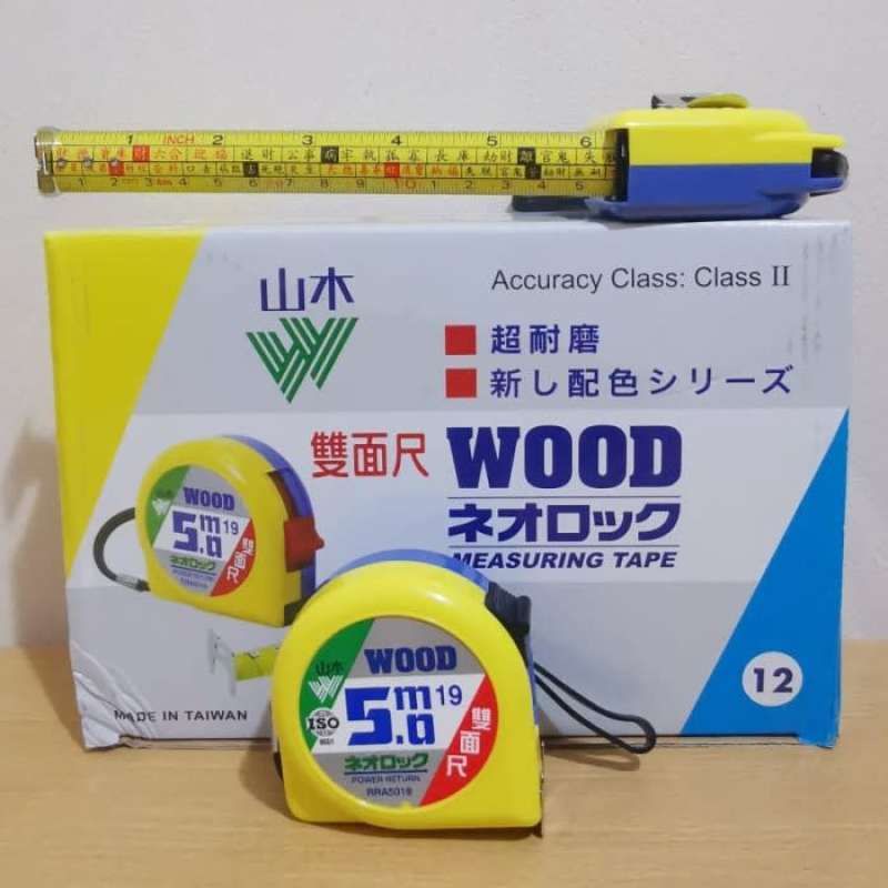 Jual meteran WOOD original, panjang roll 5 meter | Shopee Indonesia