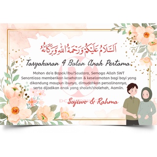 Jual Kartu Ucapan Tasyakuran Kehamilan 4 Bulanan/Tasyakuran Hamil 7