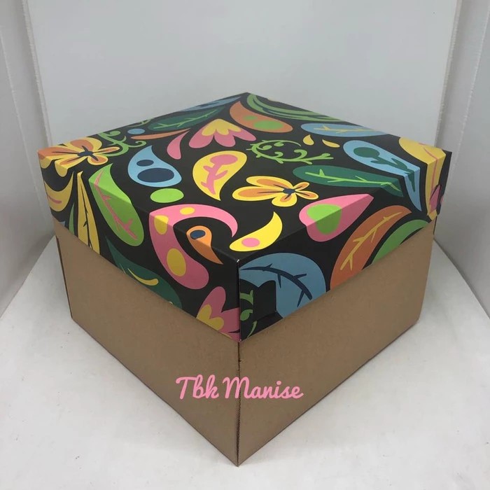 Jual Box Kue Jungle 25x25x16cm / Kardus Kue / Kotak Kue / Cake Box ...