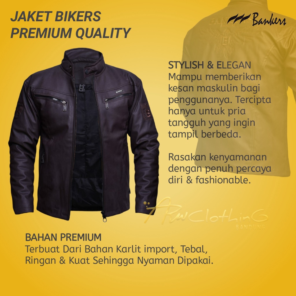 Jual (PROMO) Jaket Motor Pria / Jaket Kulit Pria Sintetis Bahan Oscar ...