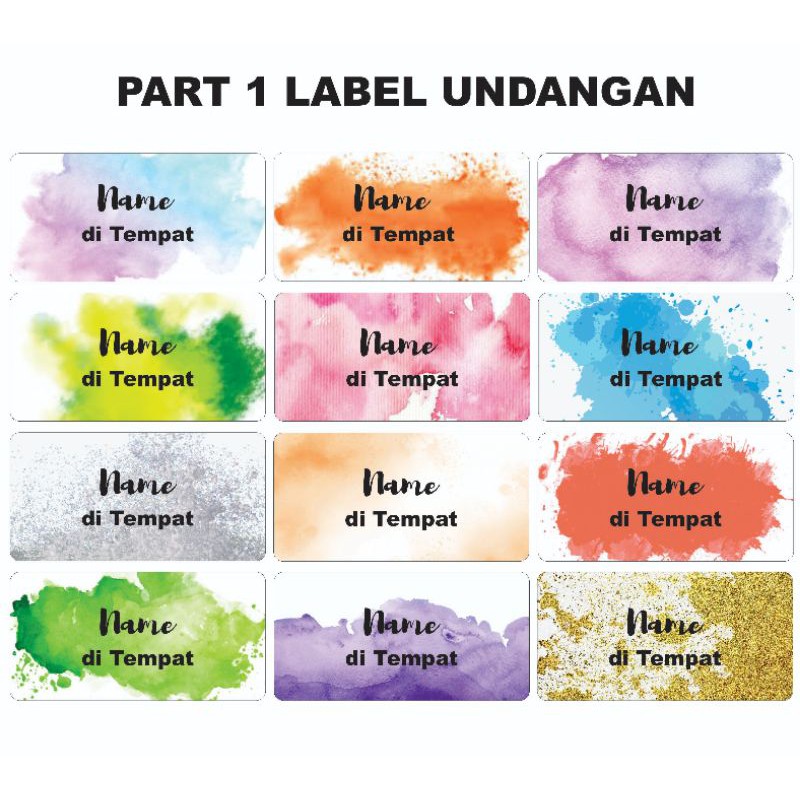 Jual [PART 1] CETAK / PRINT LABEL UNDANGAN / LABEL NAMA / STIKER