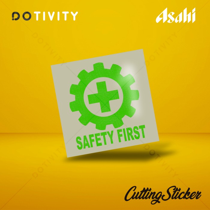 Jual Cutting Sticker Logo K3 Safety First Reflektif Scotlite | Shopee ...
