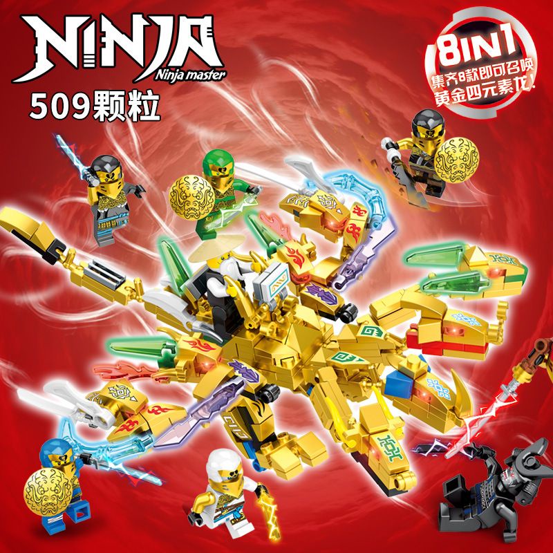Jual LY68103 Mainan Anak Balok Susun Mini Ninja Master Mini Figure Mini ...
