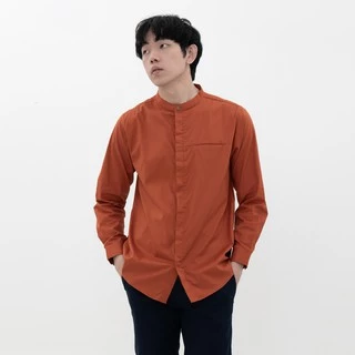 M231 Kemeja Pria Koko Shanghai Polos Soft Twill Panjang Terracotta 1971G