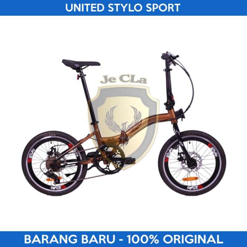 Jual Sepeda Lipat 16 20 Inch UNITED STYLO SPORT Disc Brake 6 Speed ...