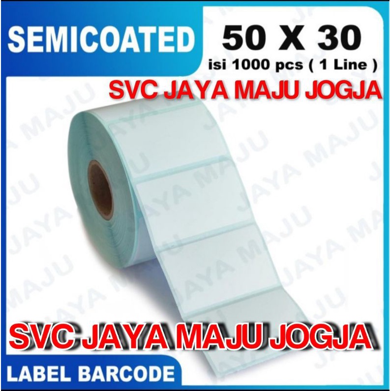 Jual [ ZEBRA ] 50 X 30 SEMICOATED - 1 LINE - FACE OUT - ISI 1.000 PCS ...