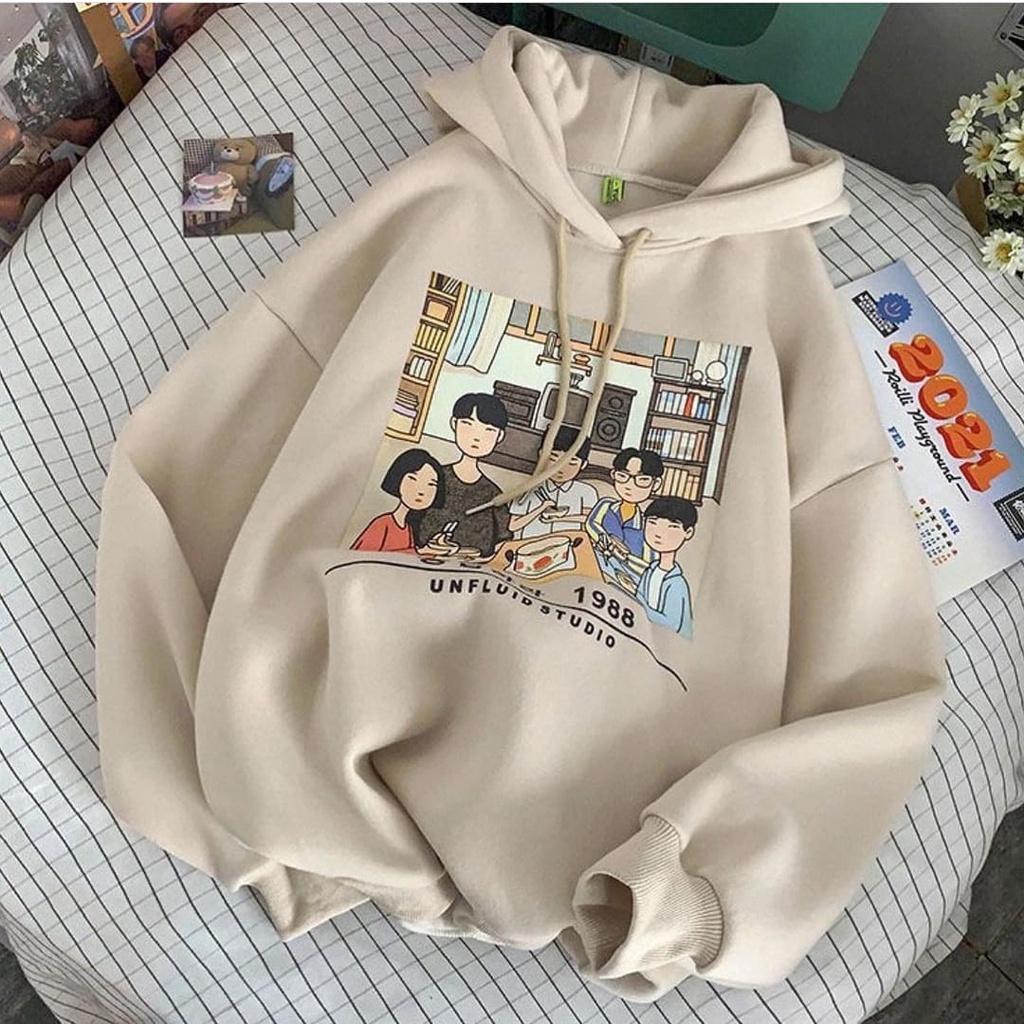 Sweater hoodie store wanita shopee