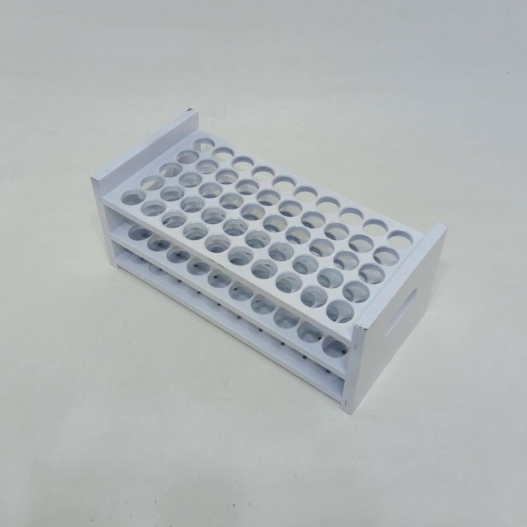 Jual RAK TABUNG REAKSI 15mm| 50Lubang Test Tube Rack PVC | PROTIRTA ...