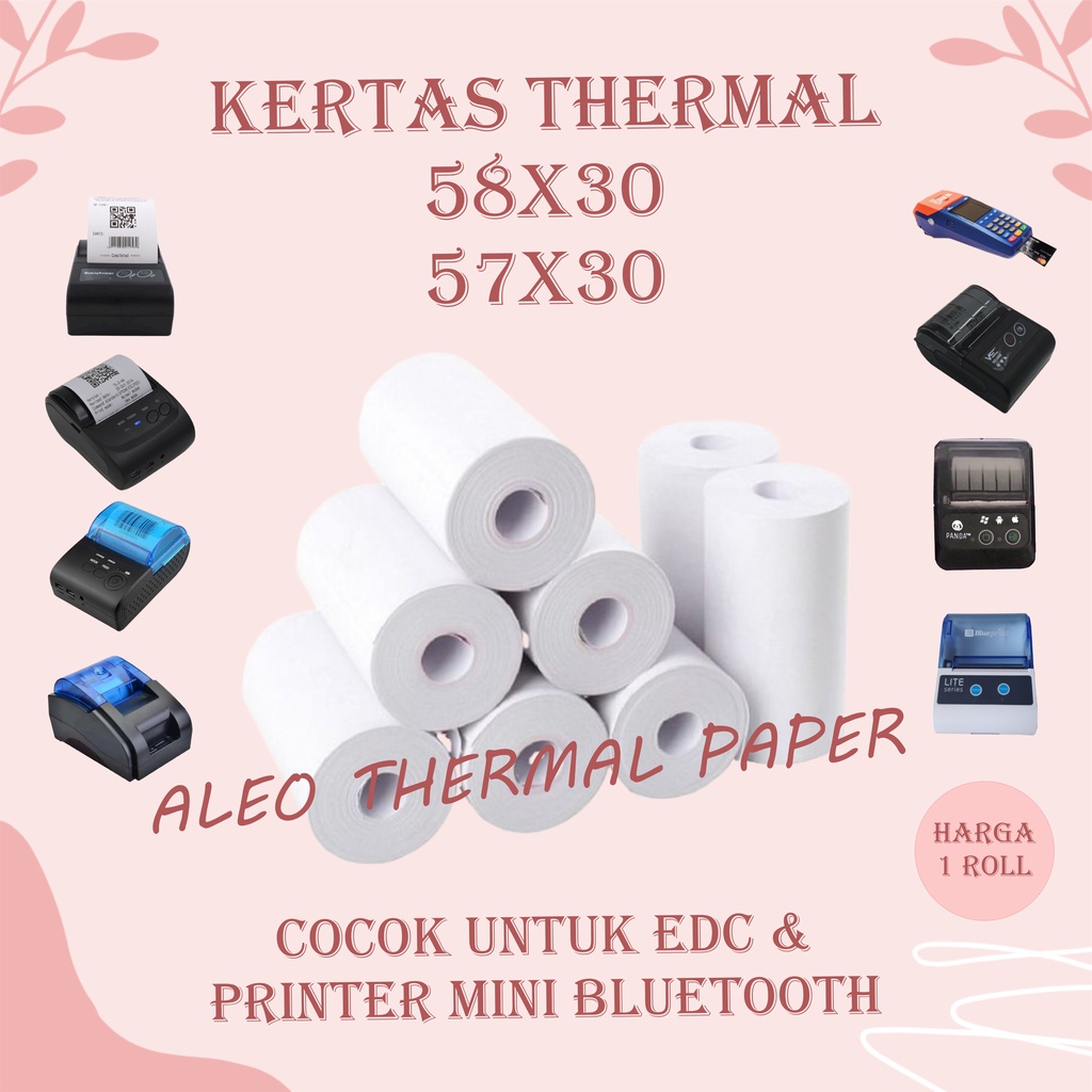 Jual Kertas Struk Thermal Paper Roll X X Termal Edc Printer