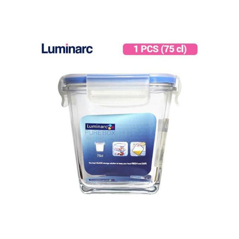 Jual Kotak Kaca 750ml Luminarc Deeper Square Food Container Pure Box ...