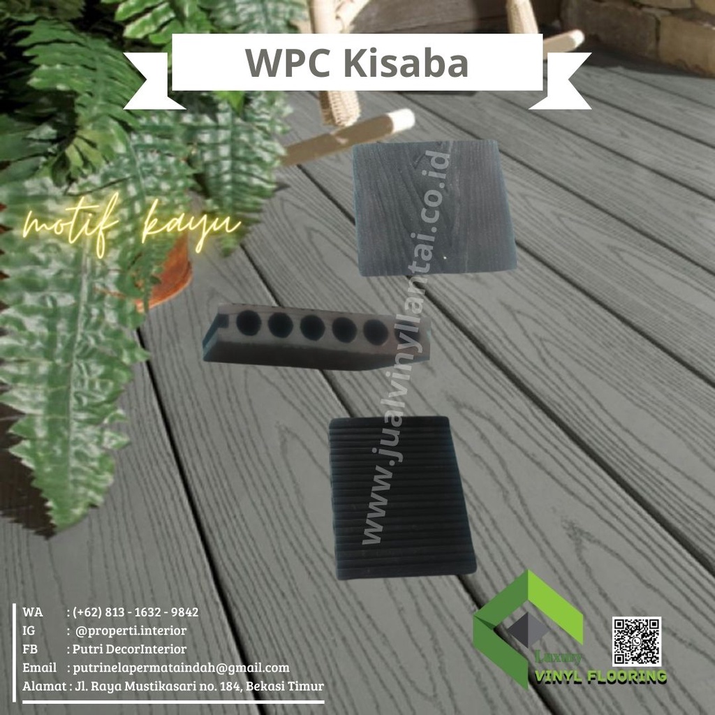Jual WPC Kisaba uk. 14cm x 2,9m tebal 25mm - motif Kayu (coffe ...
