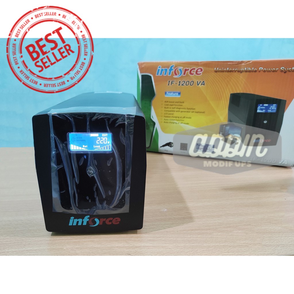 Jual UPS Inforce IF1200 1200VA Dilengkapi AVR & LCD Display - Baru ...
