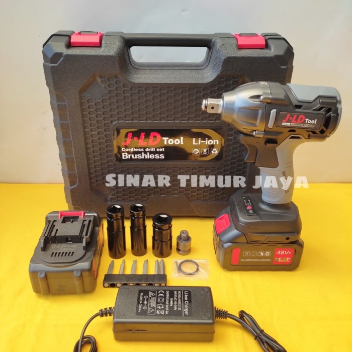 Jual Produk Terbaru Cordless Impact Wrench Brushless Bor Baterai Jv88 ...