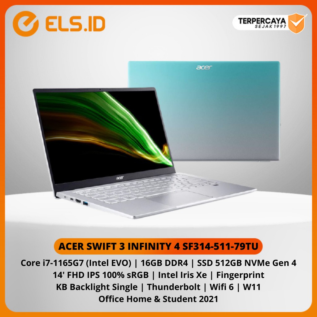 Acer Swift 3 Infinity 4: Laptop Tipis dengan Daya Intel Evo dan Baterai Tahan 18 Jam!