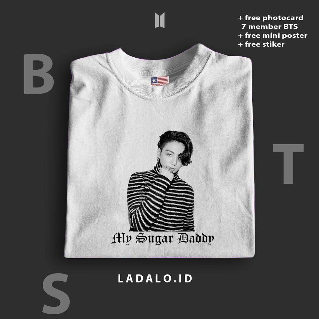 Jual Kaos Bts Sugar Daddy Tshirt Jungkook Taehyung Jimin Jhope Suga