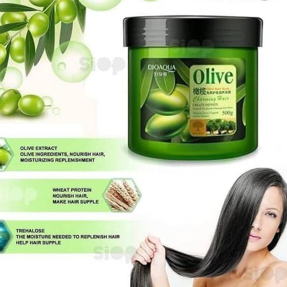 Jual 【shopee 2 2】~878 Bioaqua Olive Oil Repair Hair Mask Bioaqua Masker Rambut ☆ Shopee