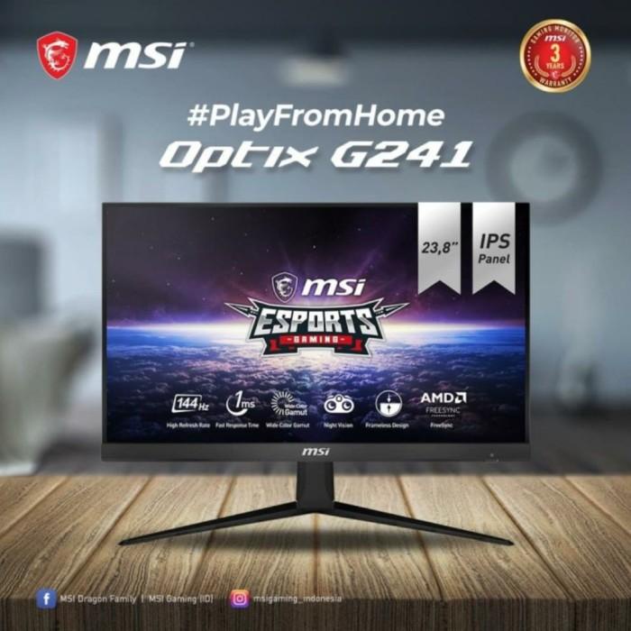 Jual MSI Optix G241 Monitor Gaming 24 Inch - FHD IPS 144Hz 1ms | Shopee ...
