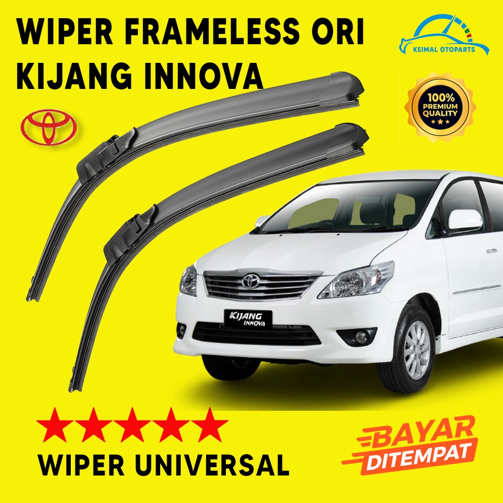 Jual Wiper Innova Sapuan Kaca Mobil Model Frameless Banana Karet Set