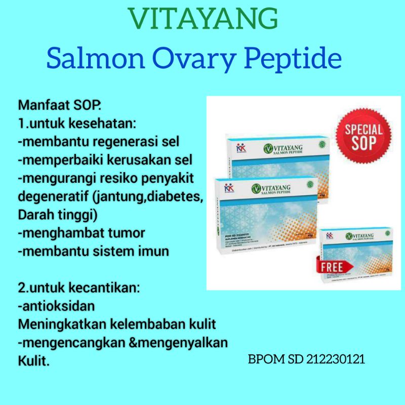 Jual solusi sehat dan cantik vitayang salmon ovary peptide (SOP ...
