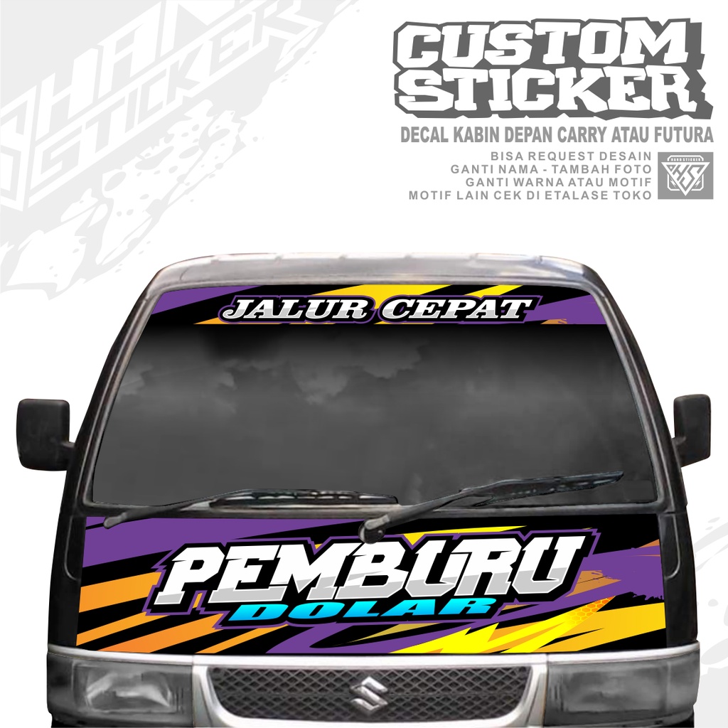 Jual Sticker Decal Print Custom Kabin Depan Futura Atau Carry Bisa ...