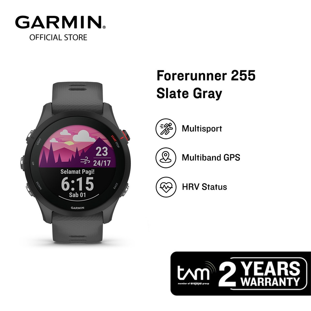 Jual Garmin Forerunner 255 Slate Gray Shopee Indonesia