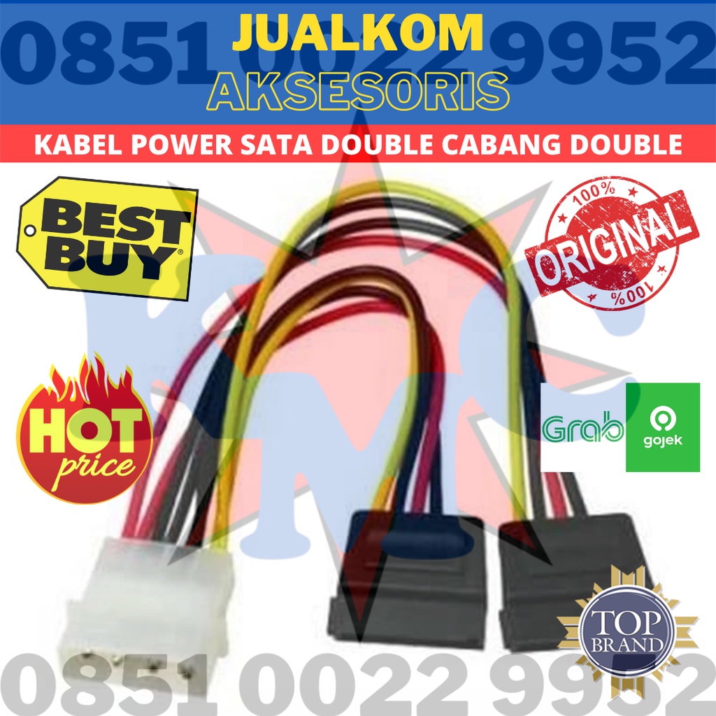 Jual Kabel Power Sata Double Cabang Double Shopee Indonesia 8438