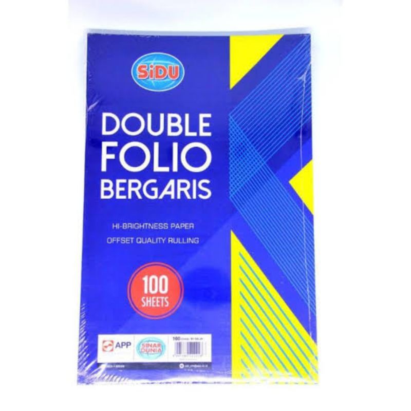 Jual KERTAS DOUBLE FOLIO BERGARIS 10 LEMBAR | Shopee Indonesia