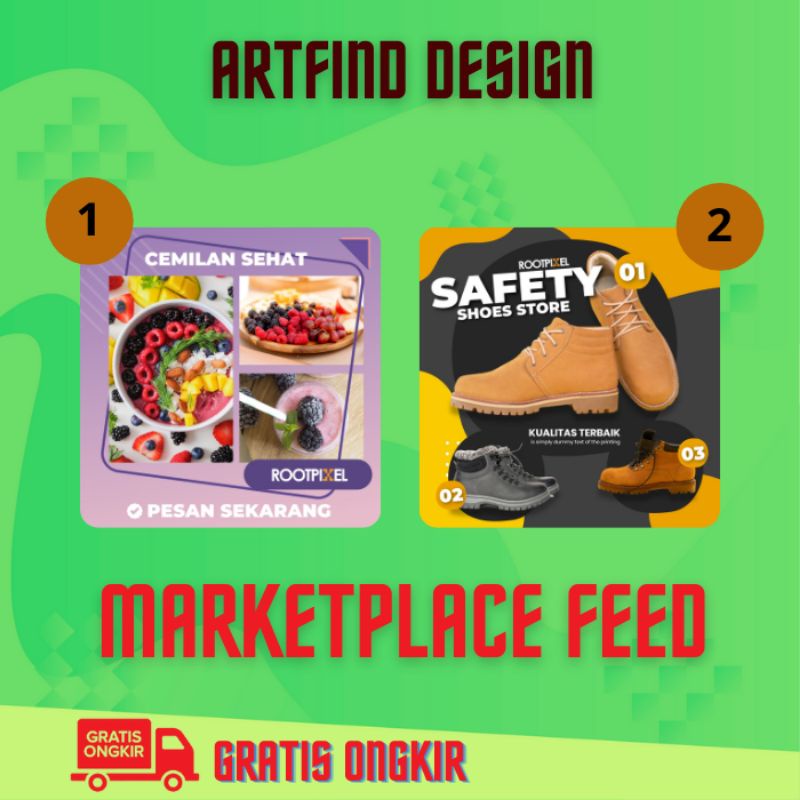 Jasa desain Post Konten Feed Marketplace Satuan Murah Kekinian Part 1