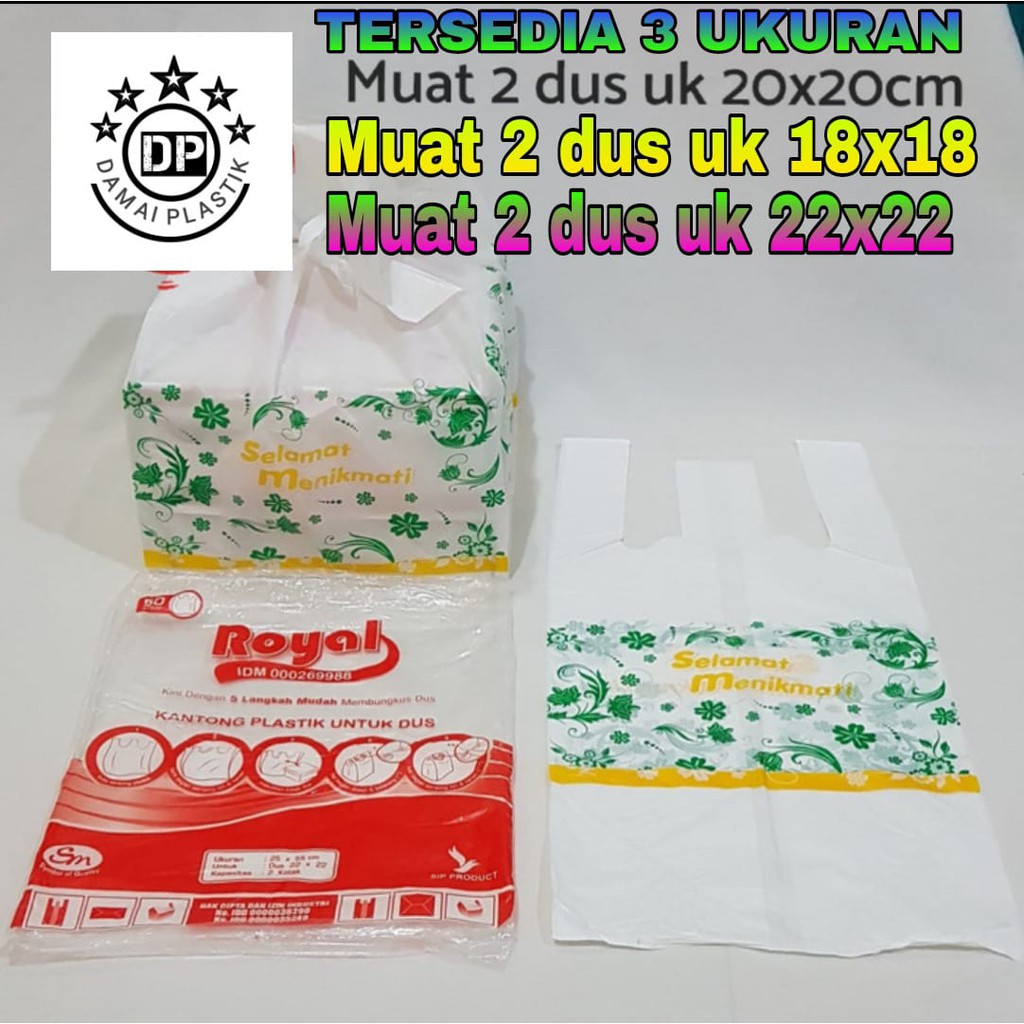 Jual Kantong Kresek Plastik 2 Dus Nasi Makan Kotak Kue 18x18 20x20 22x22 Cm Shopee Indonesia 2213