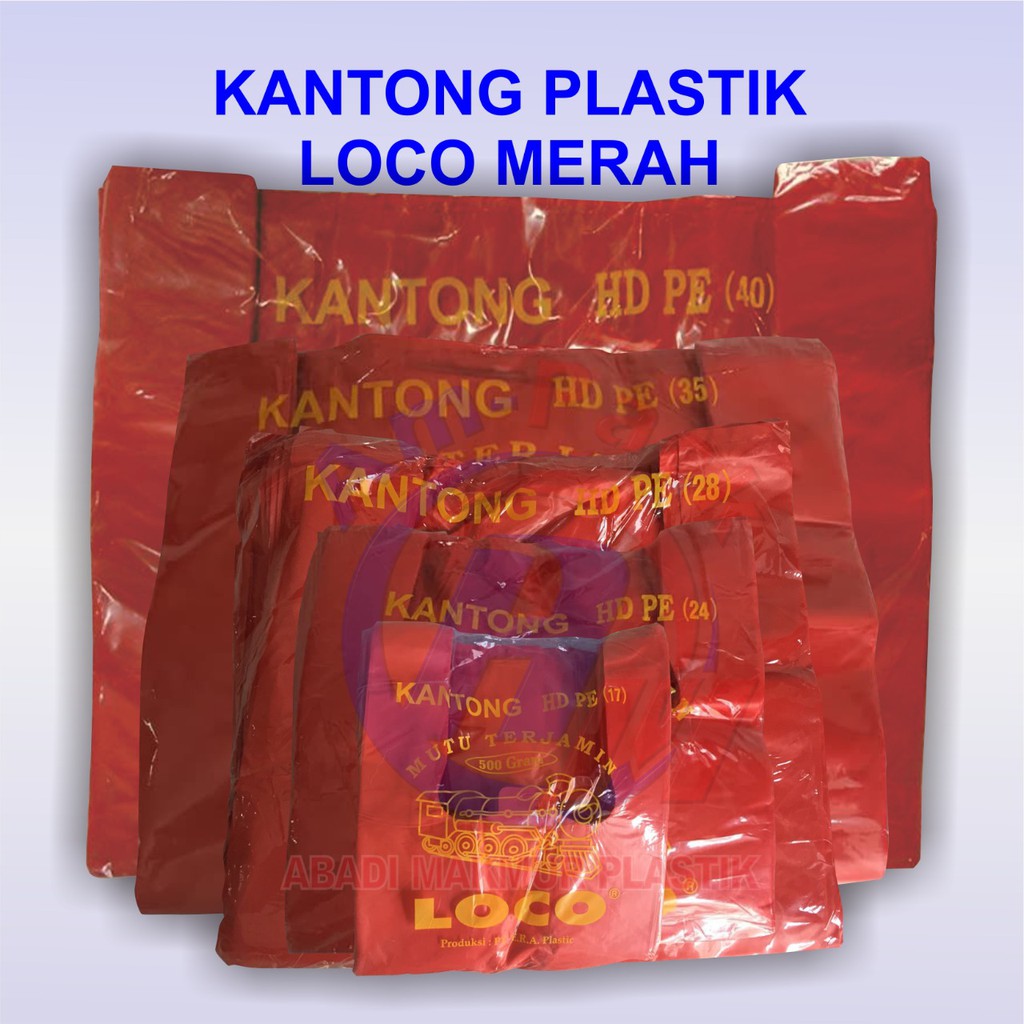 Jual Kantong Plastik Kresek Loco Merah Tebal 1724283540 Shopee Indonesia 5358