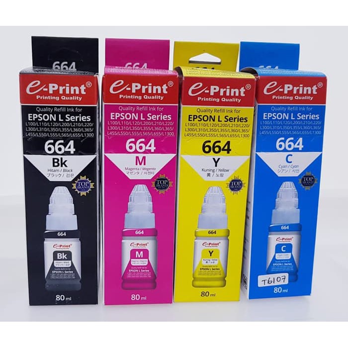 Jual Tinta Refill Printer EPRINT 664 80ml/E-PRINT Bulk Ink L Series ...