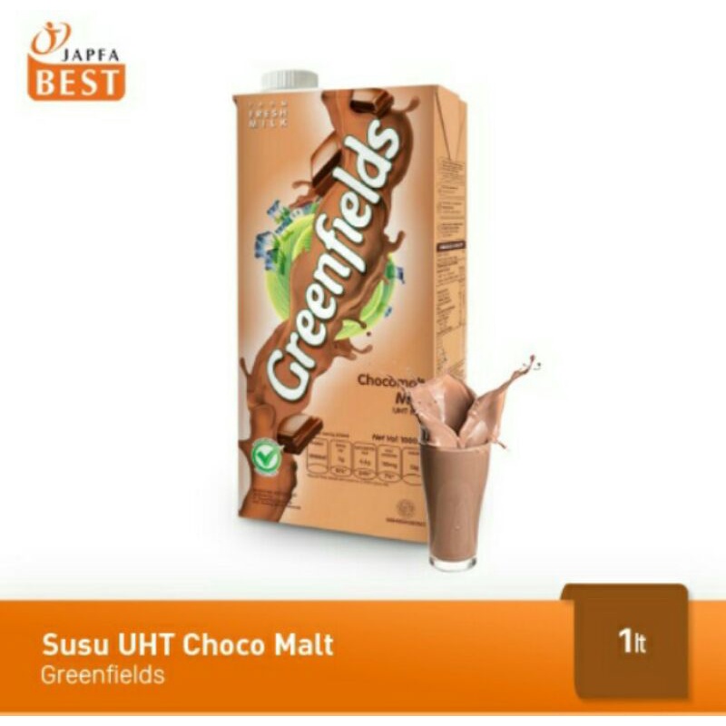Jual Greenfields Choco Malt Milk 1 liter (1000 mili) | Shopee Indonesia