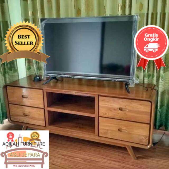 Jual Promo Gratis Ongkir Wilayah Jawa Meja Tv Bifet Tv Bifet Retro Minimalis Jati Shopee Indonesia